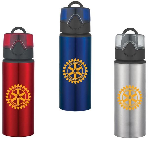 DH5704 25 Oz. Aluminum Sports Bottle With Flip Top Lid And Custom Imprint